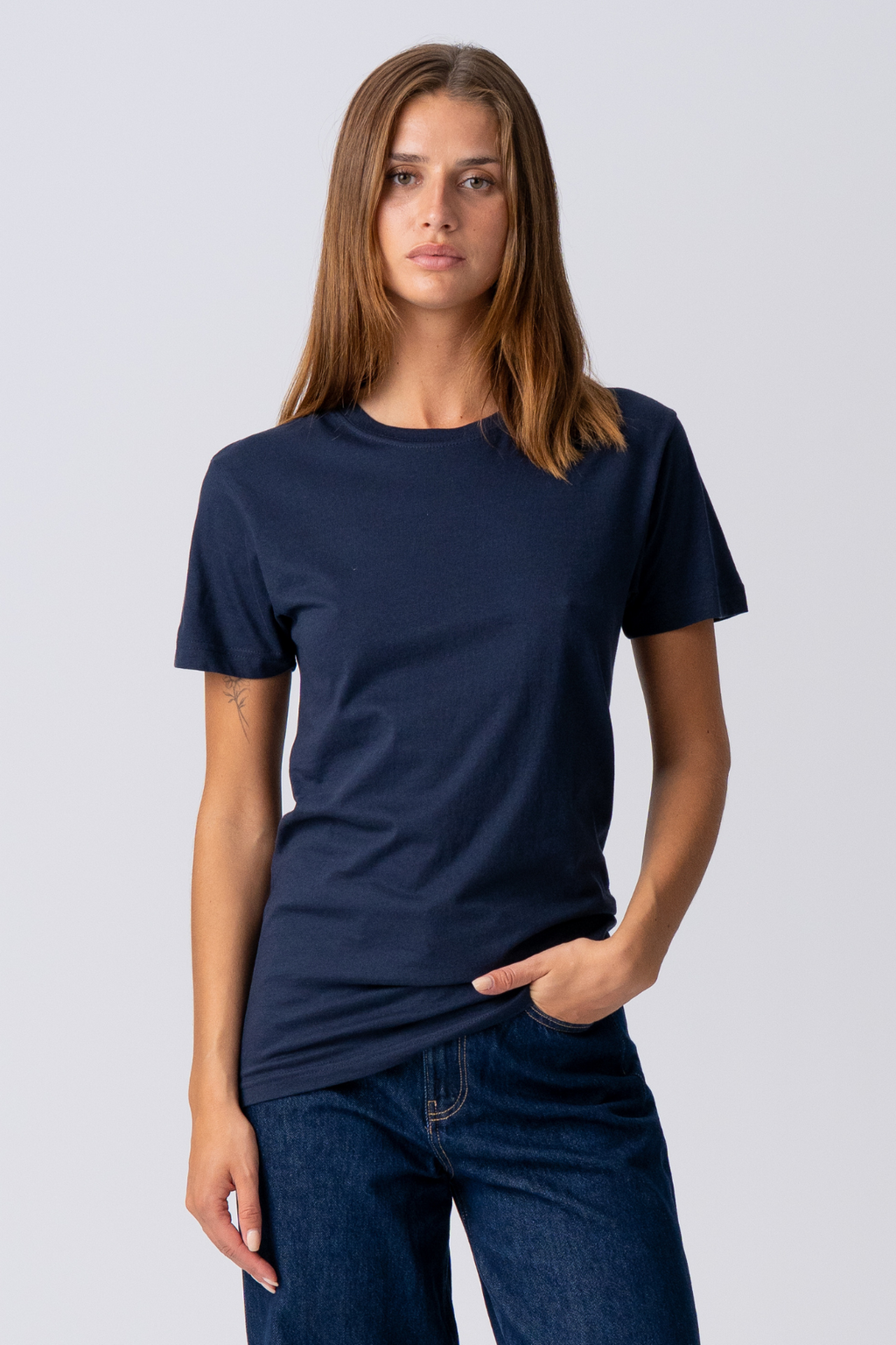 Basic Leichtes T -Shirt - Marine