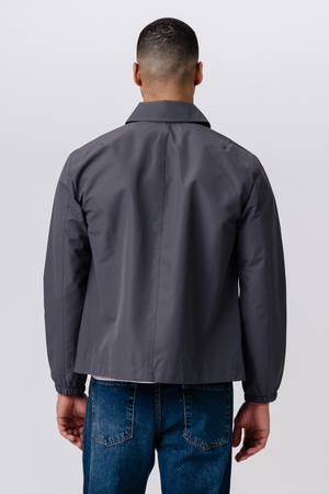 Kurze Jacke mit Reißverschluss – Grau