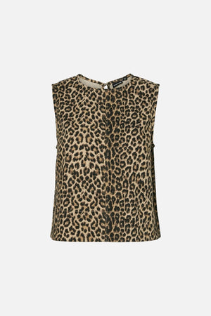 Salume Denim Top - Weißer Pfeffer Leo