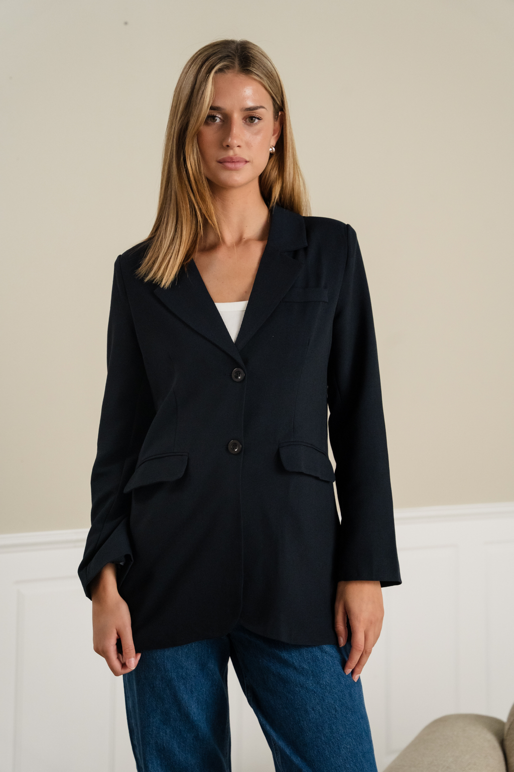 Claire Oversized Blazer - Schwarz