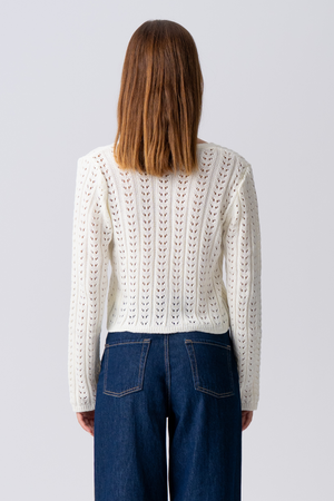 Virginia Strick Cardigan - Ecru.
