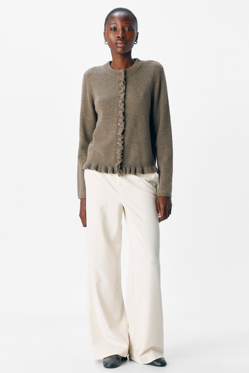 Elva Strick -Strickjacke - Morel Melange