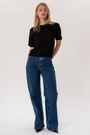 Miley Wide Jeans – Mittelblau