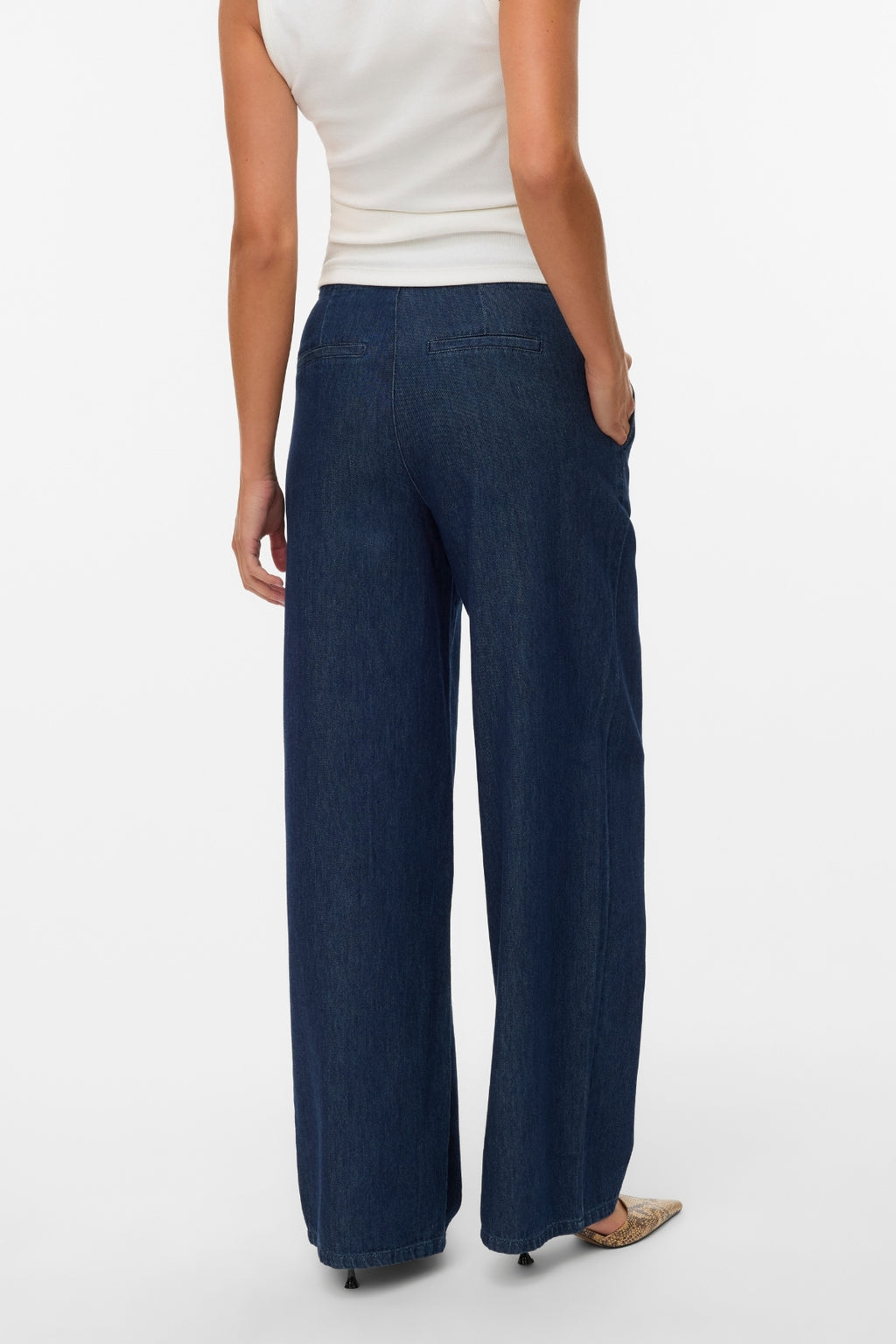 Rae Wide Jeans – Dunkelblauer Denim