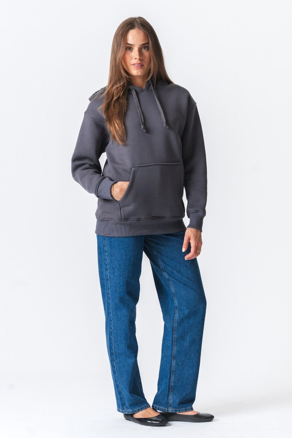 Stella Oversized Hoodie - Dunkelgrau