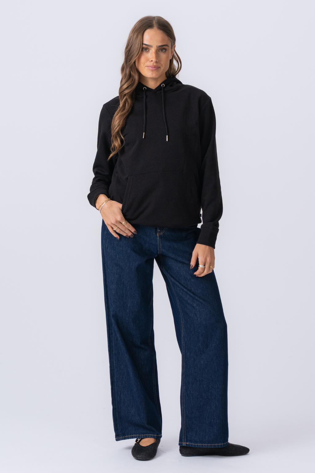 Sweatshirt Hoodie - Schwarz