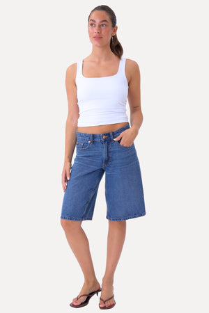 Denim Shorts - Mittelblau