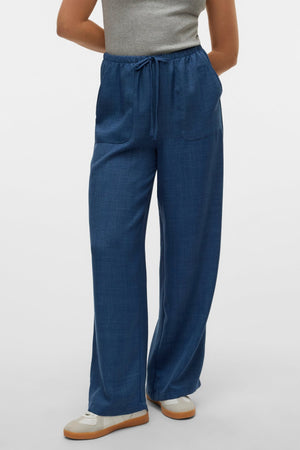 Melaney Loose Pant – Dark Denim Melange