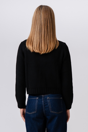 Emilie-Strickjacke - Schwarz