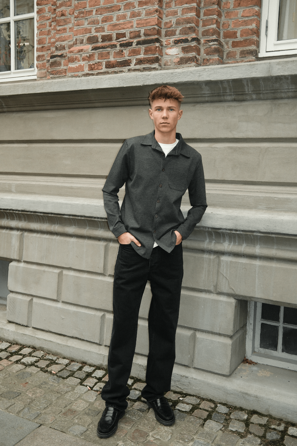 Baggy Jeans - schwarzer Denim