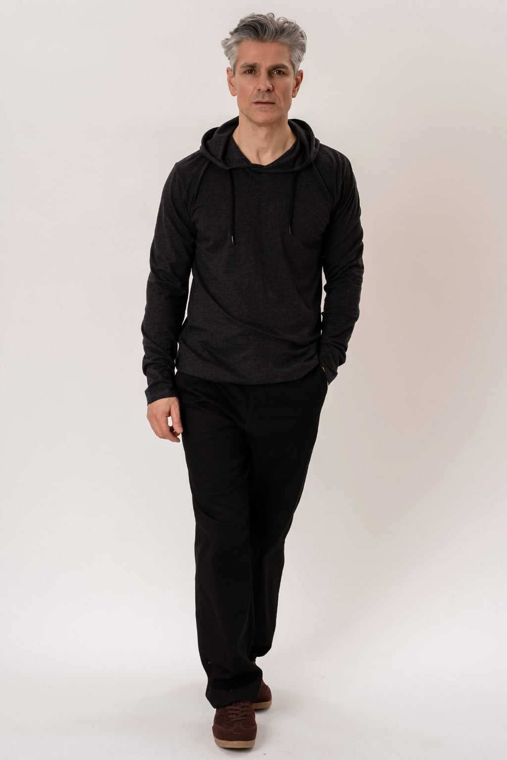 Helles Hoodie - Dunkelgrau