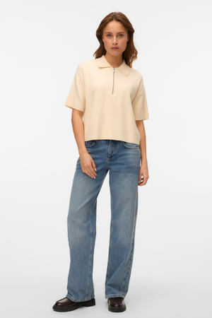 Gold 2/4 Poloneck Pullover - Birke