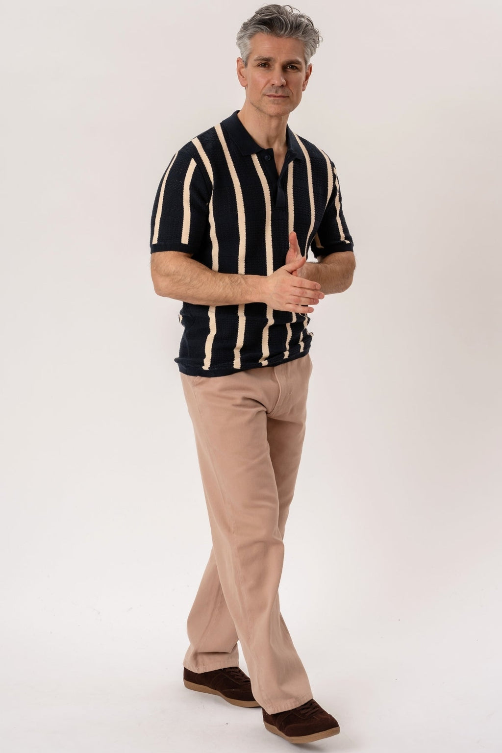 Darin Strickpolo – Marineblau