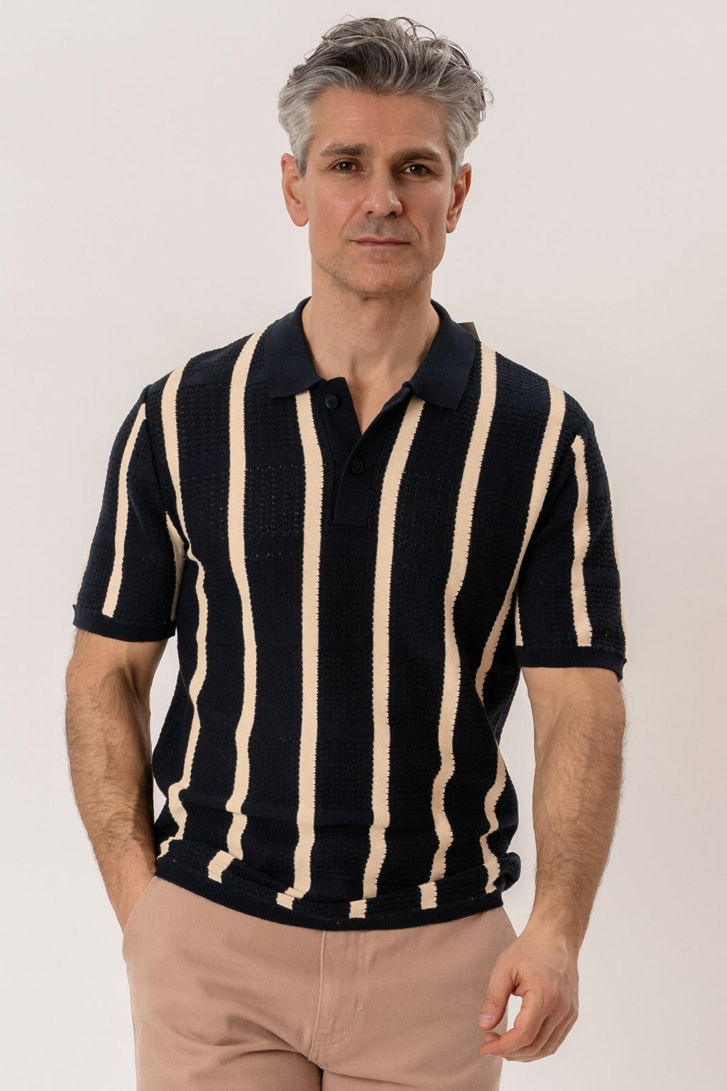 Darin Strickpolo – Marineblau