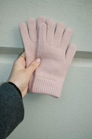 Strickhandschuhe - rosa