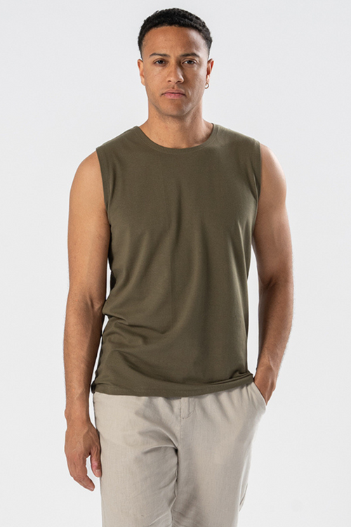 Ärmelloses T -Shirt - Olive