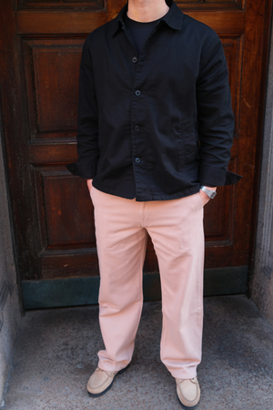 Gerade geschnittene Baumwoll-Chino – Beige