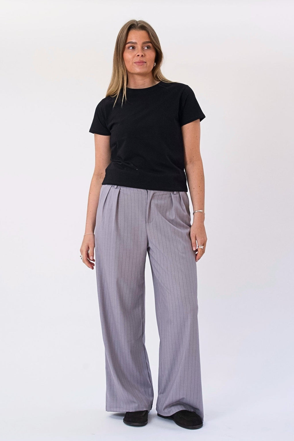 Paloma Nadelstreifen Pants - Taupe
