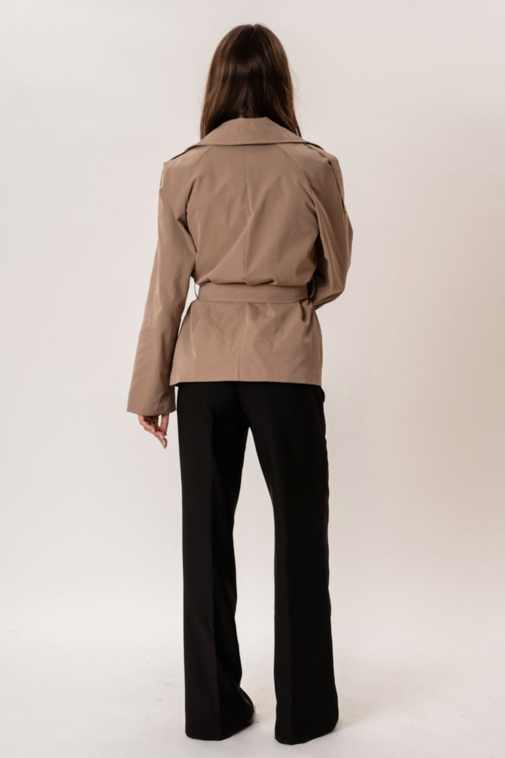 Sia Kurzer Trenchcoat – Kamel