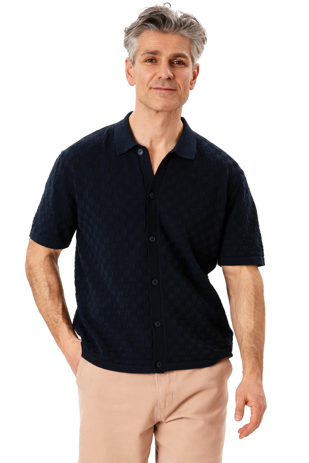 Darin Strickpolo – Marineblau