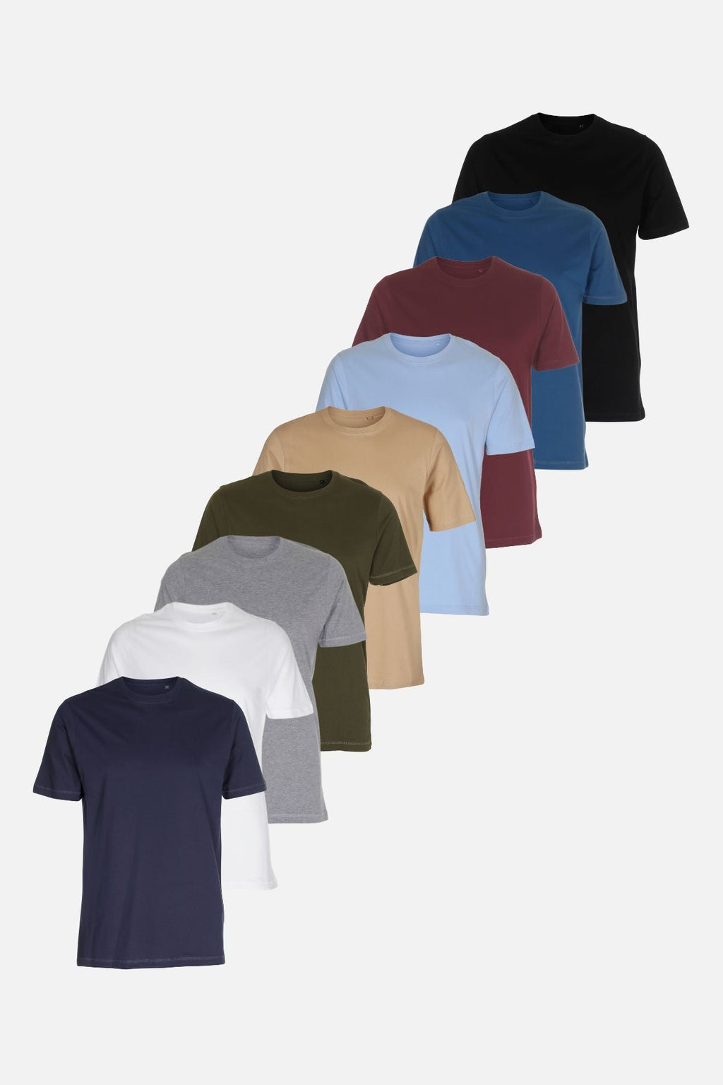 Organisch Basic T-Shirts- Paketangebot (9 Stcs.)