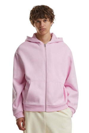 Alltags Reißverschluss Hoodie - weiches Rosa