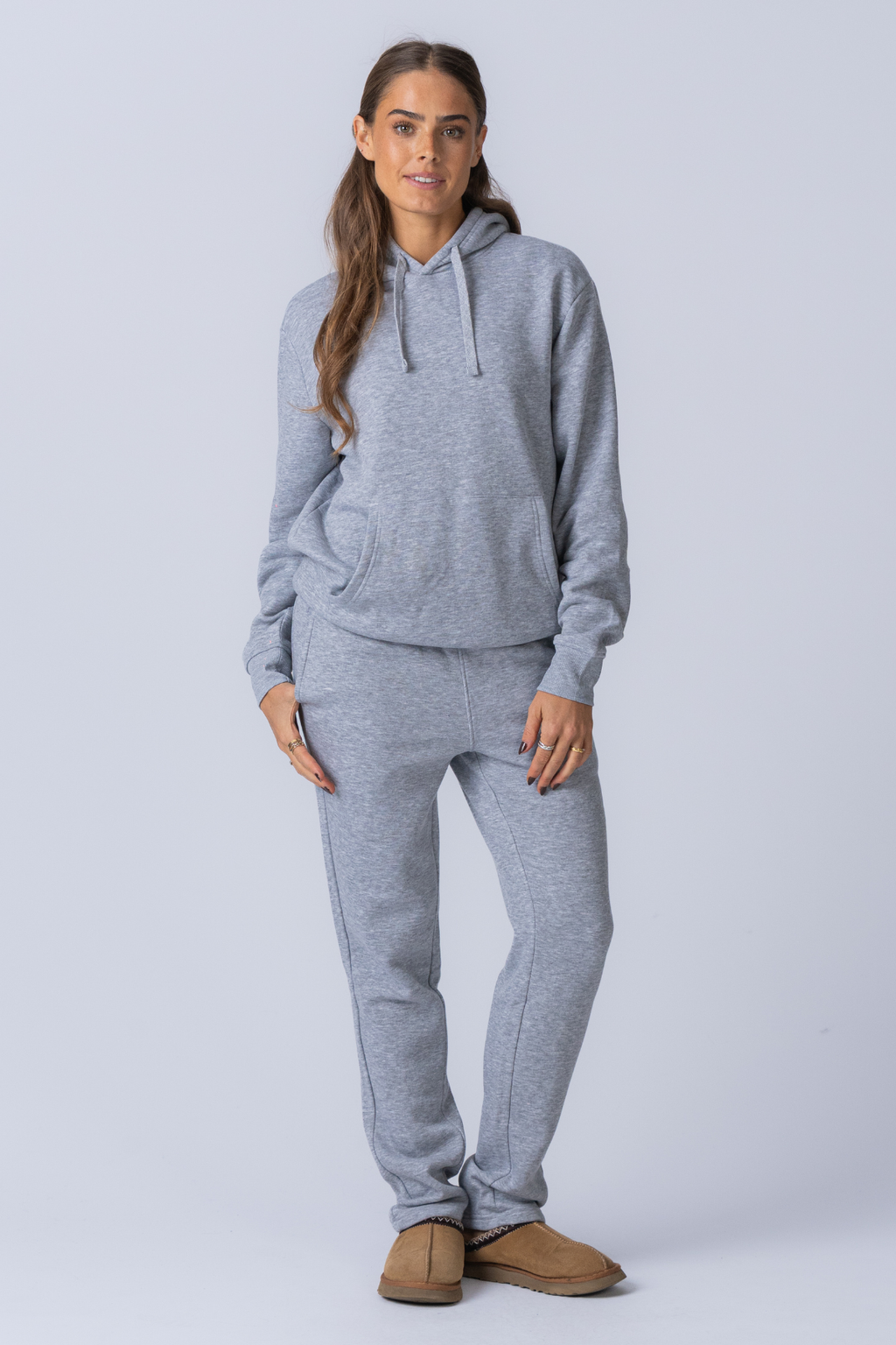 Unverzichtbares Kapuzen-Sweatset für Damen - Grau