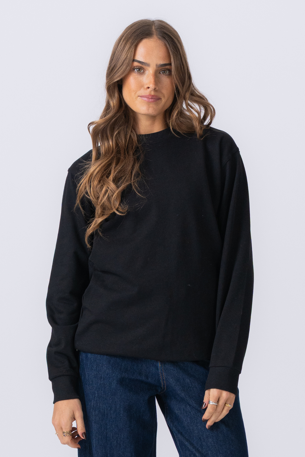 Basic Crewneck - schwarz (Damen)