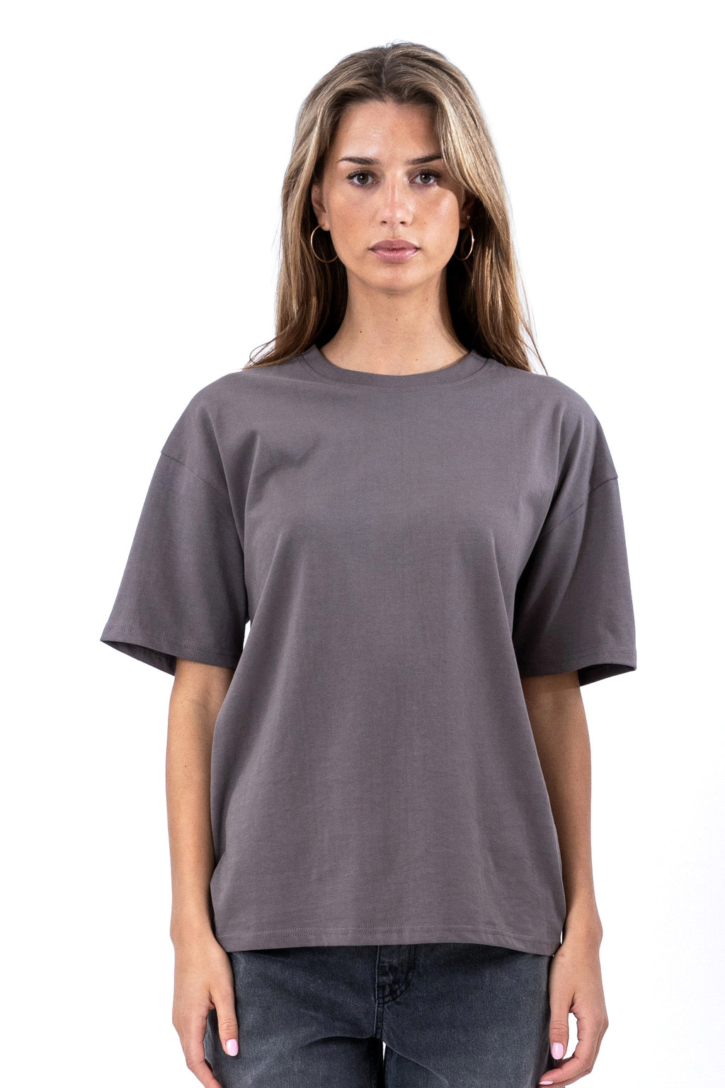 Schweres Boxfit-T-Shirt – Dunkelgrau