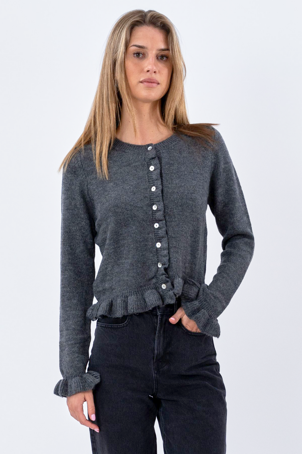 Flora-Cardigan – Grau