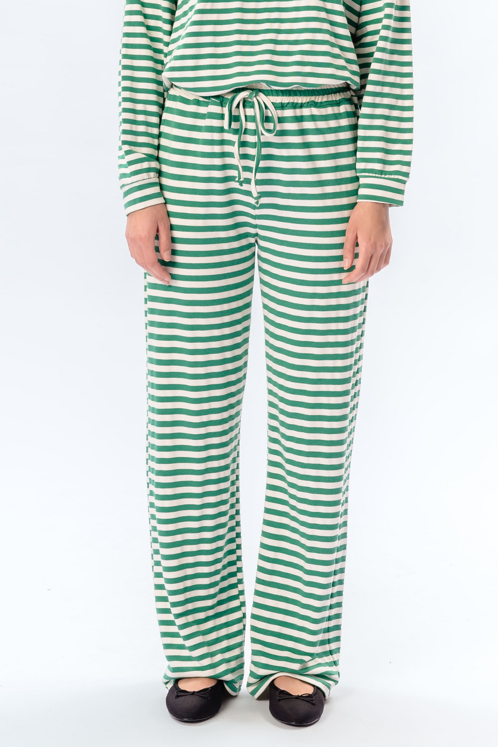 Gestrippt Pants - Grün