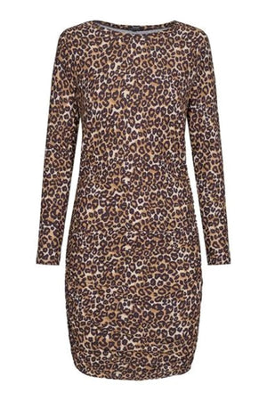 Alma Longärmedose Kleid - Leopard
