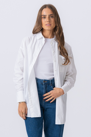 Oversized Hemd - weiß