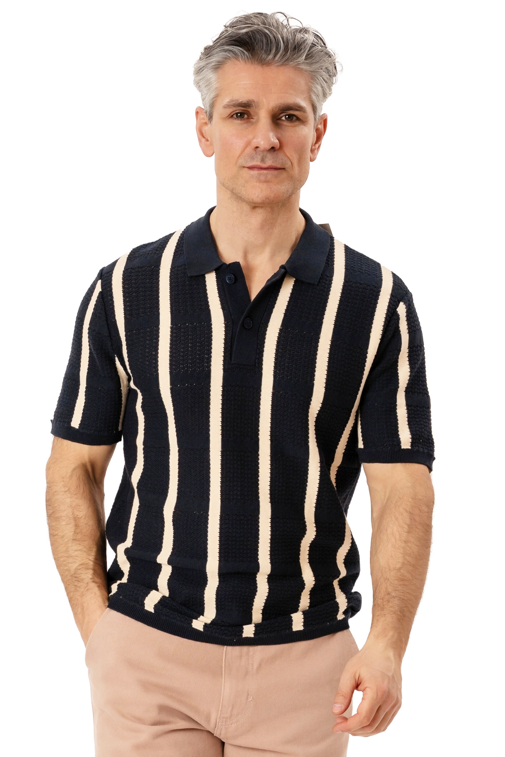 Darin Strickpolo – Marineblau