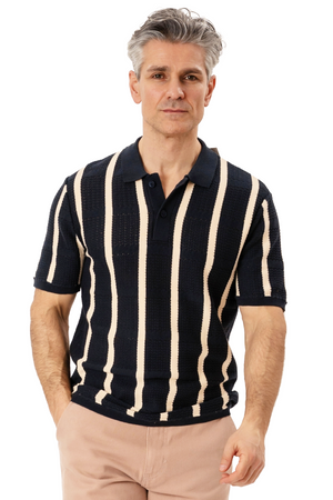 Darin Strickpolo – Marineblau