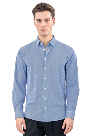 The Original Premium Performance Hemd – Weiß/Marineblau
