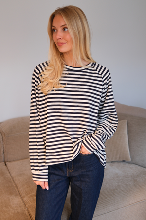 Gestreiftes Hemd - Blau