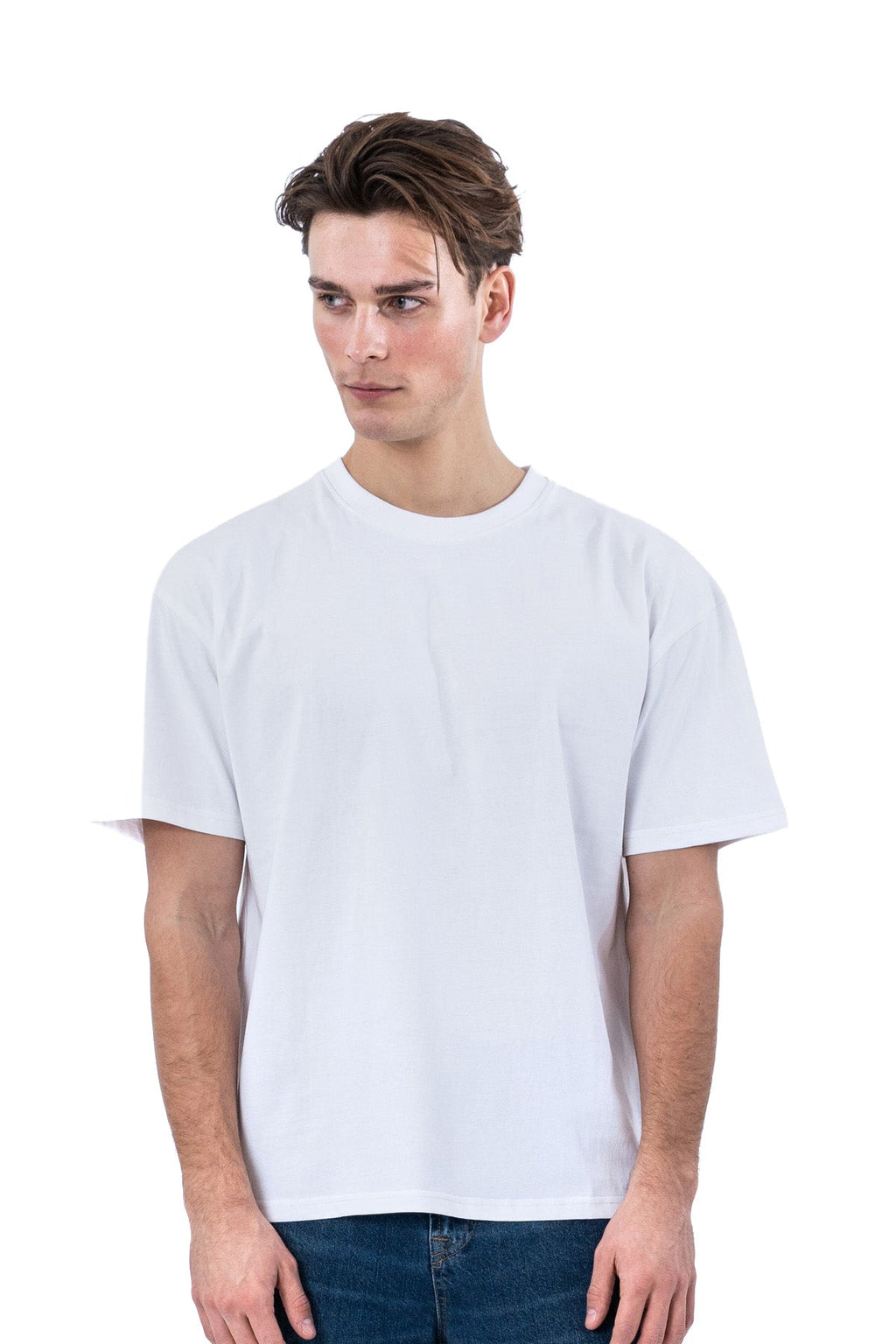 Kastenförmiges T-Shirt – Weiß