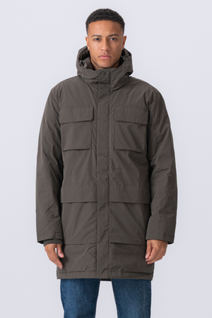 Edmund Long Parka Jacke - Schwarz