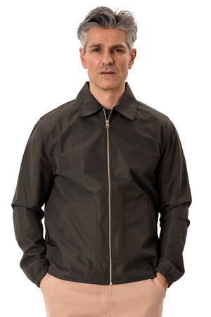 Kurze Reißverschlussjacke – Dunkelgrün