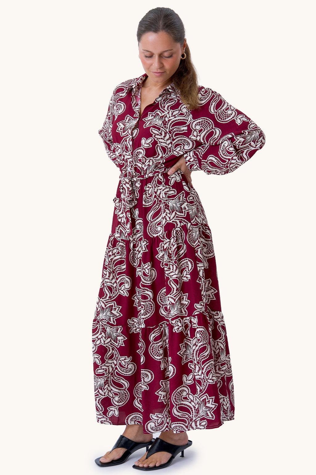 Lola-Kleid – Burgunderrot