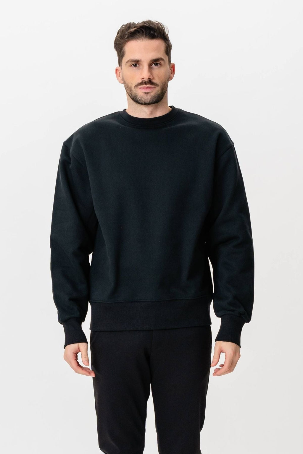 Schwere Crewneck - Schwarz