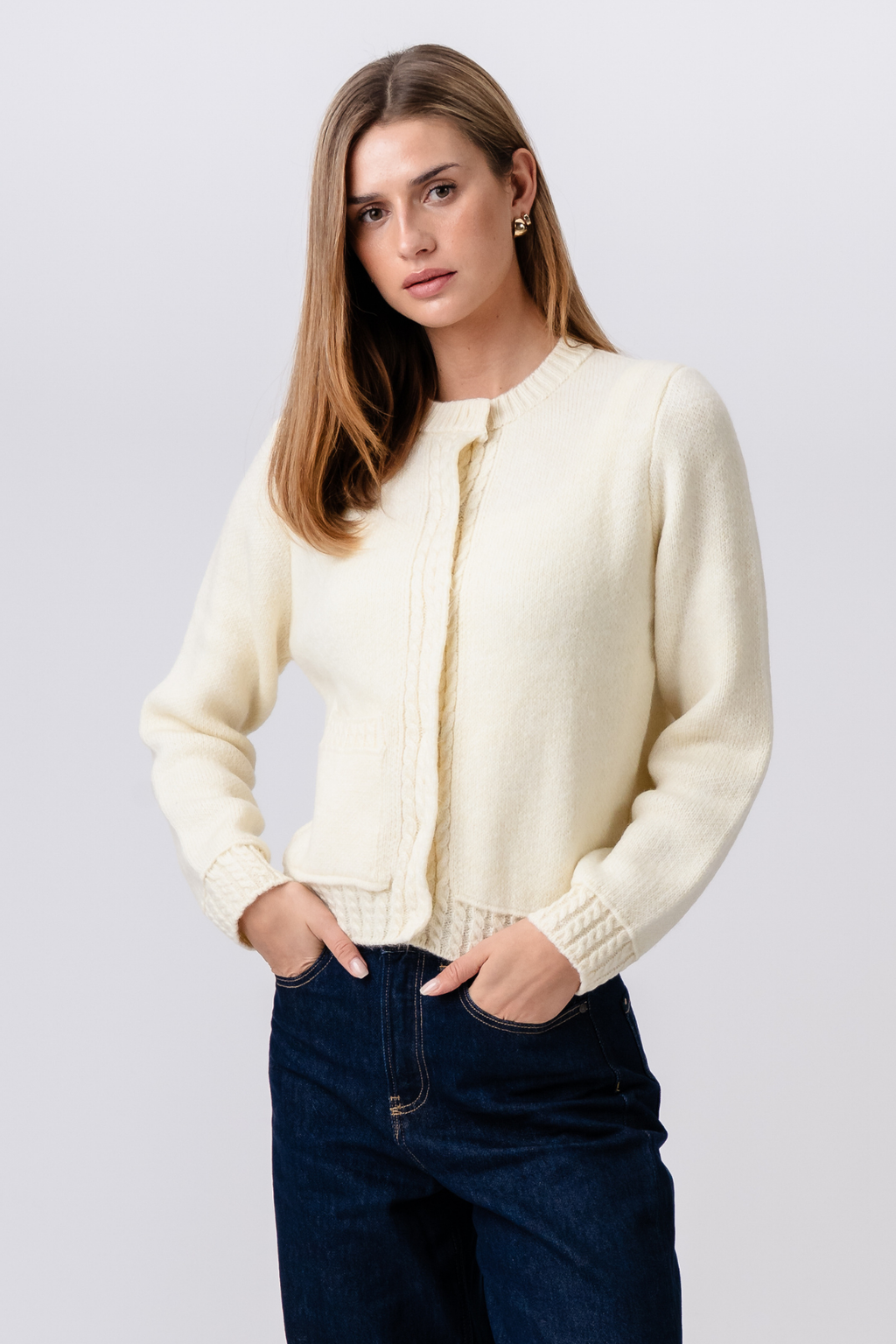 Emilie Strickjacke – Beige