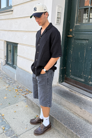 Kurzarmhemd - Schwarz