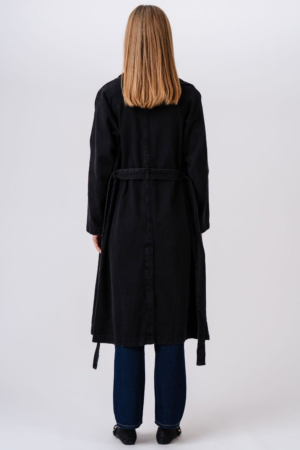 Denim Trenchcoat - dunkelblau