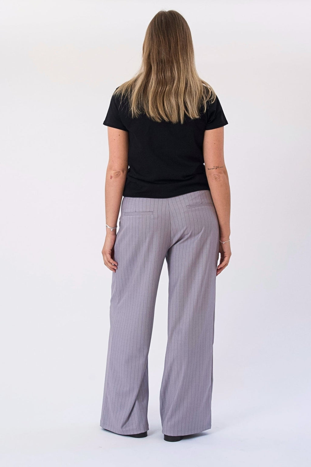 Paloma Nadelstreifen Pants - Taupe