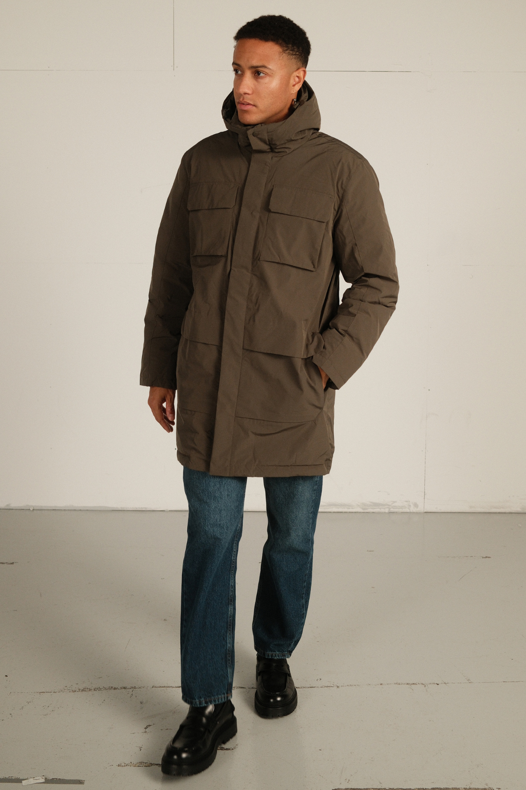 Edmund Long Parka Jacke - Schwarz