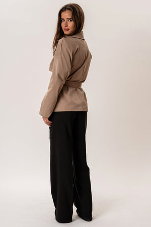 Sia Kurzer Trenchcoat – Kamel