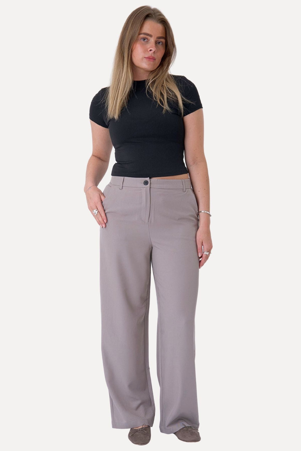 Klassischer Anzug Pants - Grau
