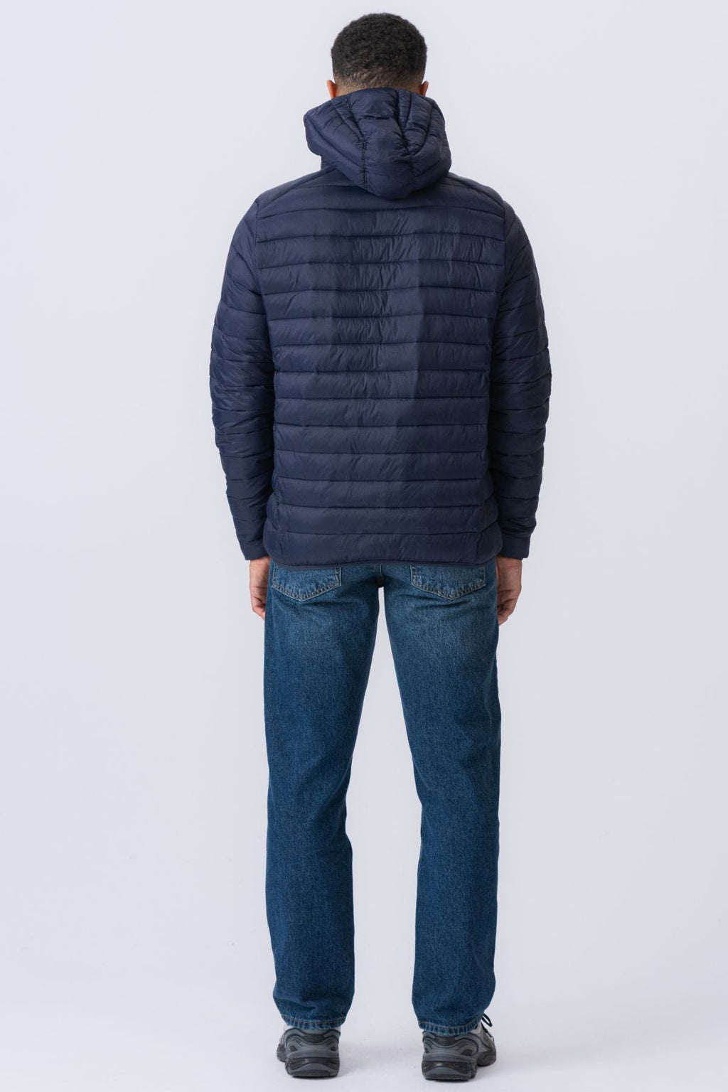 Leichte Pufferjacke mit Kapuze - Navy